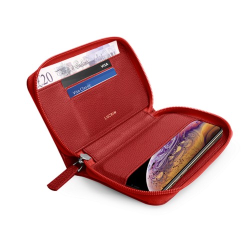 Brieftaschenetui mit Reißverschluss für iPhone XS Max