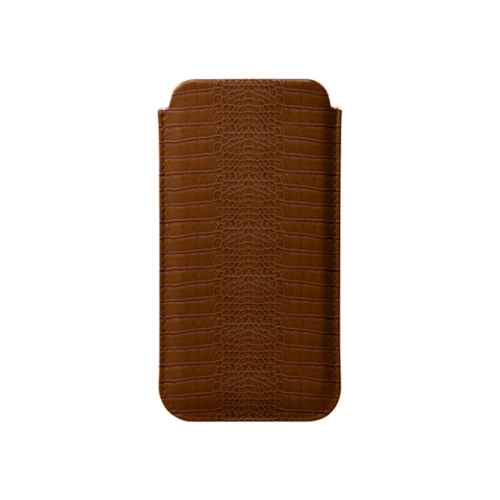 Custodia classica - Samsung Galaxy S25+ - Camello - Pelle imitazione coccodrillo