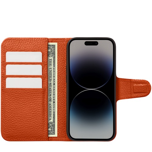 Étui portefeuille de luxe - iPhone 14 Pro