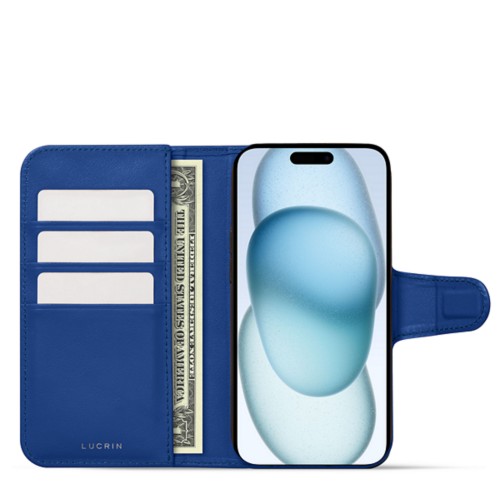 Luxus-Brieftaschenhülle - iPhone 15