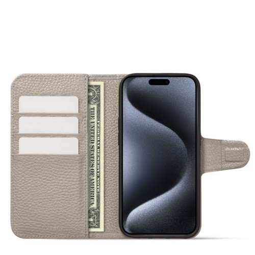 Custodia portafoglio di lusso - iPhone 15 Pro