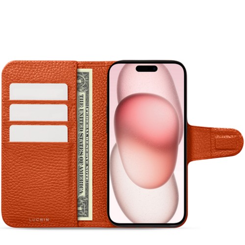 Étui portefeuille de luxe - iPhone 15 Plus