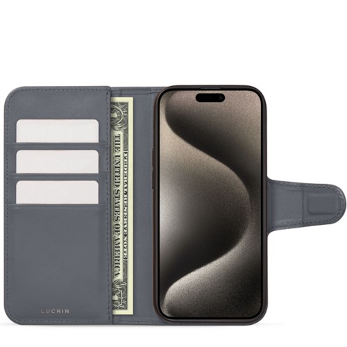 Custodia portafoglio di lusso - iPhone 15 Pro Max