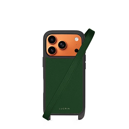iPhone 17 Pro Max Luxury Hand-Crafted Smooth Leather Bumper Case by Lucrin Dark Green iPhone 17 Pro Max Luxury Hand-Crafted Smooth Leather Bumper Case by Lucrin Dark Green