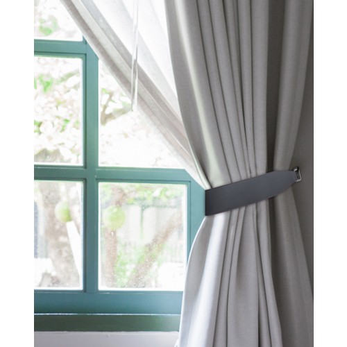Fine Lines Window Curtain Drapery Holdback Tie backs  NIP Black