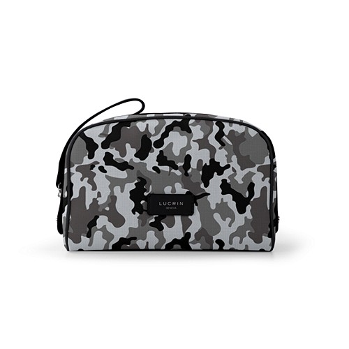 Bolsa de cosméticos (25.5 x 18.5 x 9 cm) - Cinza-Preto - Camuflado