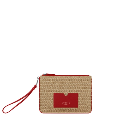 Raffia zomeretui - normale grootte - Rood - Soepel Leer