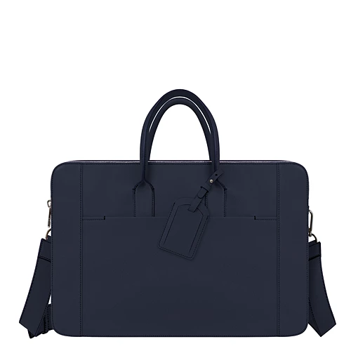 バッグ navy co Leather Carry-on Luggage | Business Trip Bag LUCRIN - Navy Blue