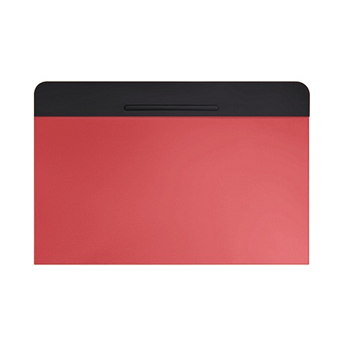 Desk pad (60 x 40 cm) - Black-Red - Smooth Leather