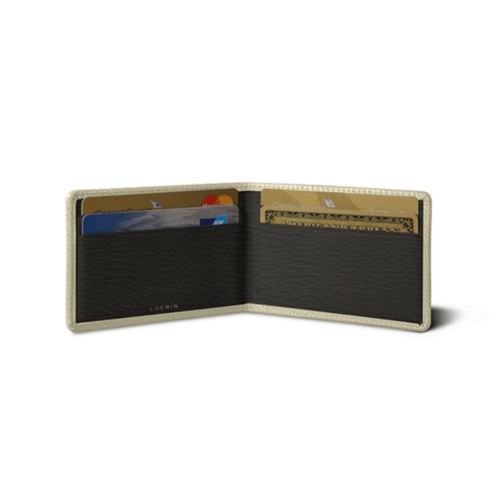 Bi-fold bicolor case for 4 cards
