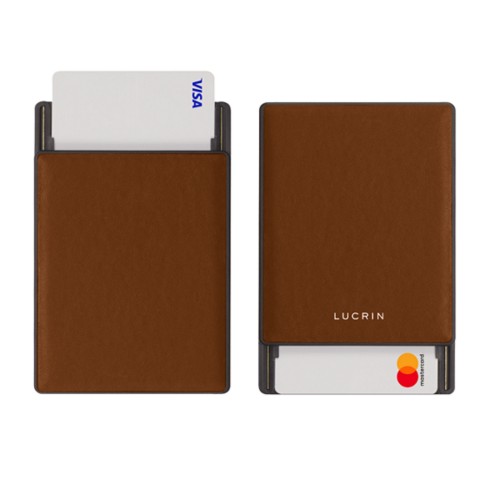 Ehsbuy Porte-cartes de crédit avec blocage RFID en cuir véritable pour homme et femme 