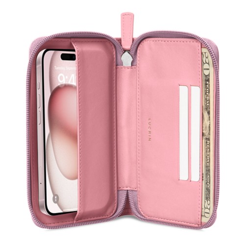 Reißverschluss-Brieftasche – iPhone 15 Plus