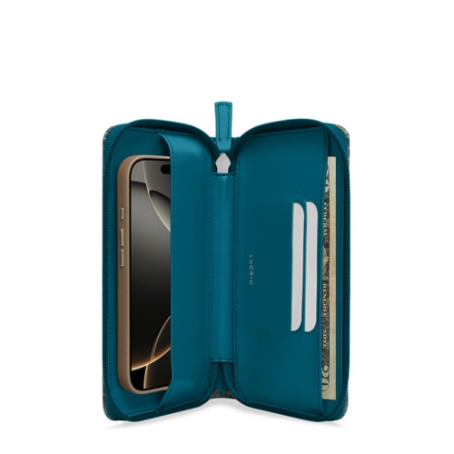 Cartera con cremallera para iPhone 16 Pro