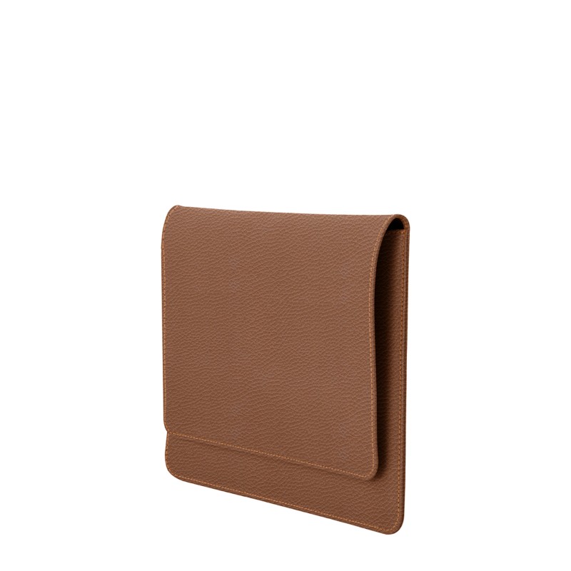 Granulated Leather Light Taupe Checkbook cover Lucrin