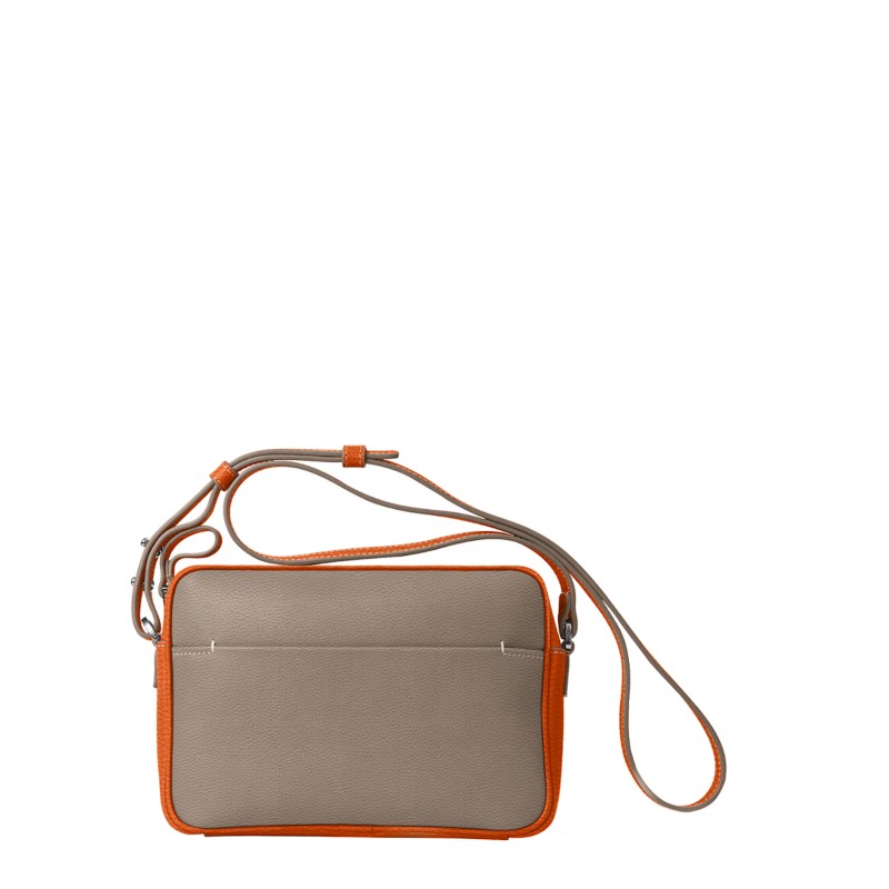 orange leather crossbody bag