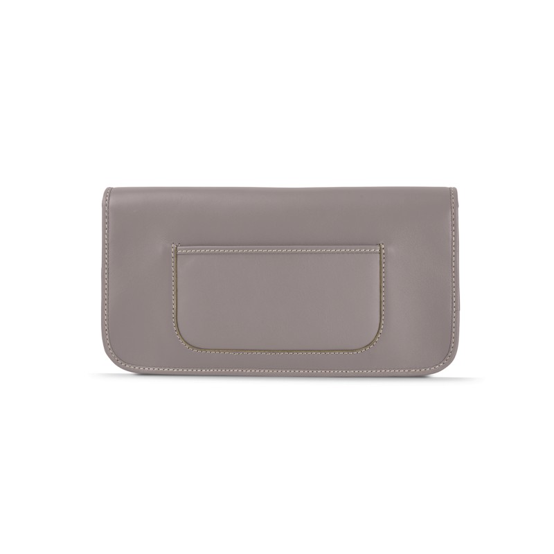 taupe clutch bag