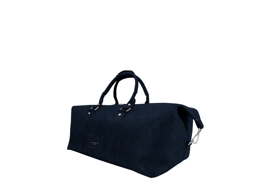 Navy Blue Leather Duffle Bag Literacy Basics