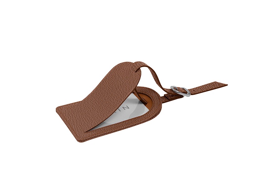 leather luggage label