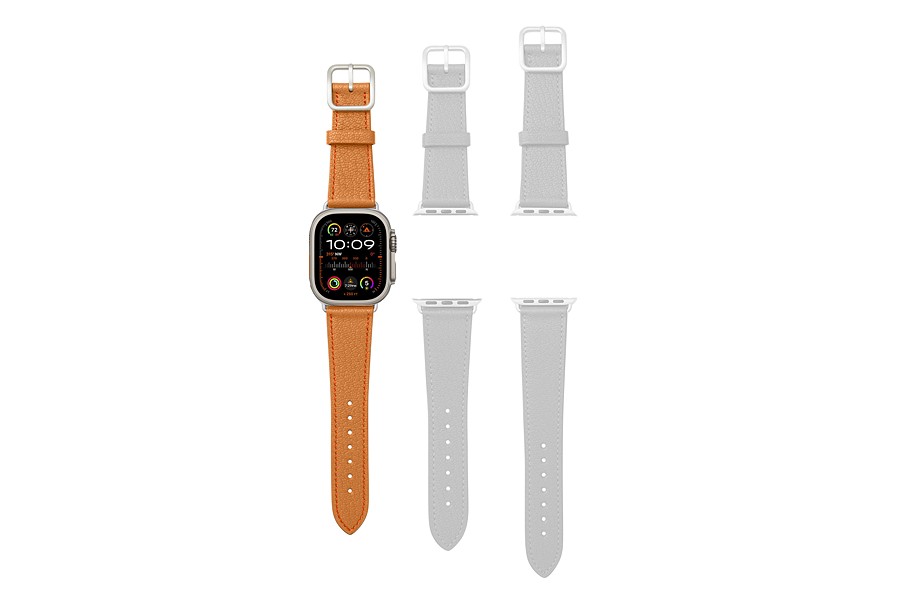 Luxury Band - Apple Watch Ultra 2 - Orange - Granulated Calf Leather
