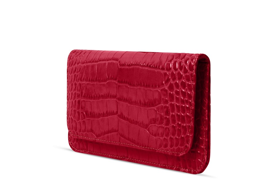 Leder-Federmäppchen Im Retro-Design – Stylisch, Praktisch Mit Reißverschluss (Farbe: Lila)