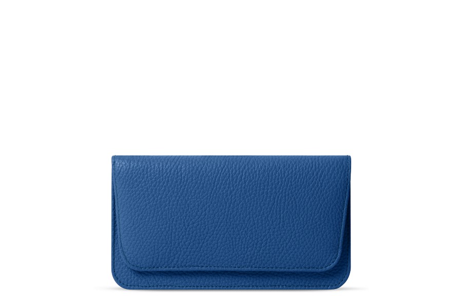 Leather belt pouch for iPhone 14 Pro Max - Royal Blue - Granulated Leather