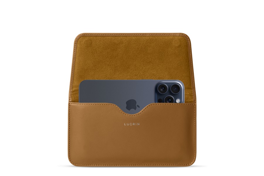 Custodia IPhone 15 Pro In Pelle PU: Cover Business Con Ritaglio Logo - Sottile, Antiurto, Morbida E Antiscivolo - Ricarica Wireless - Nero - 2