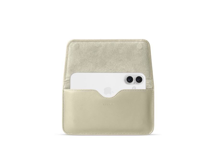| iPhone 17 belt case | Personalized leather pouch with flap - Off ...