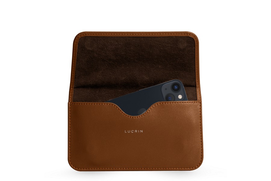 Lucrin brown newest leather iPhone 13 belt case