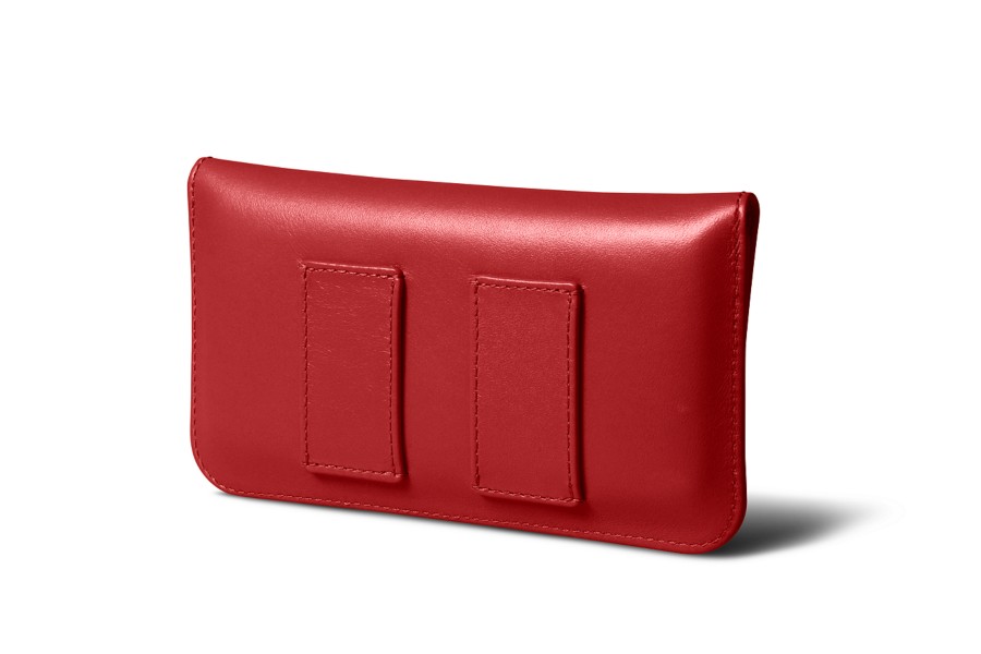 Leather belt case for iPhone 12 mini - Red - Smooth Leather