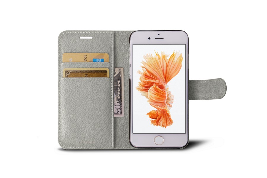 Leder Schutzhülle für das iPhone 6 / 6s - Weiß - Ziegenleder