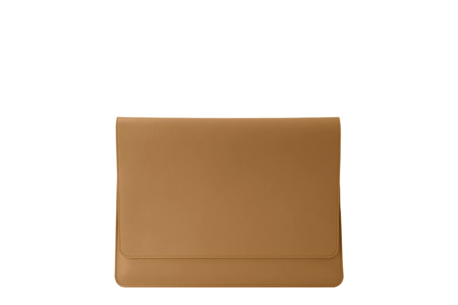 Enveloppe en Cuir MacBook Air 13 pouces M5 / M4 - Naturel - Cuir Lisse