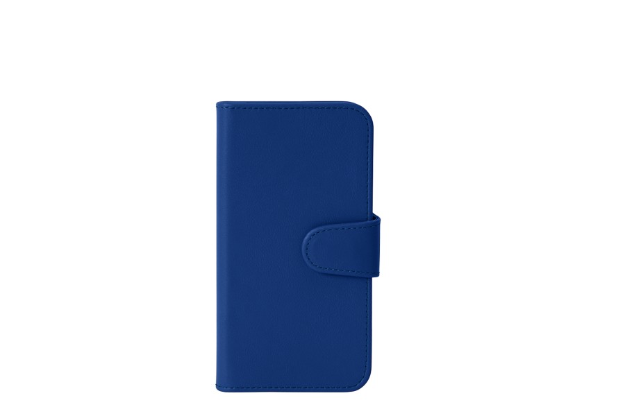 Luxury iPhone 13 Pro Wallet Case Royal Blue Smooth Leather