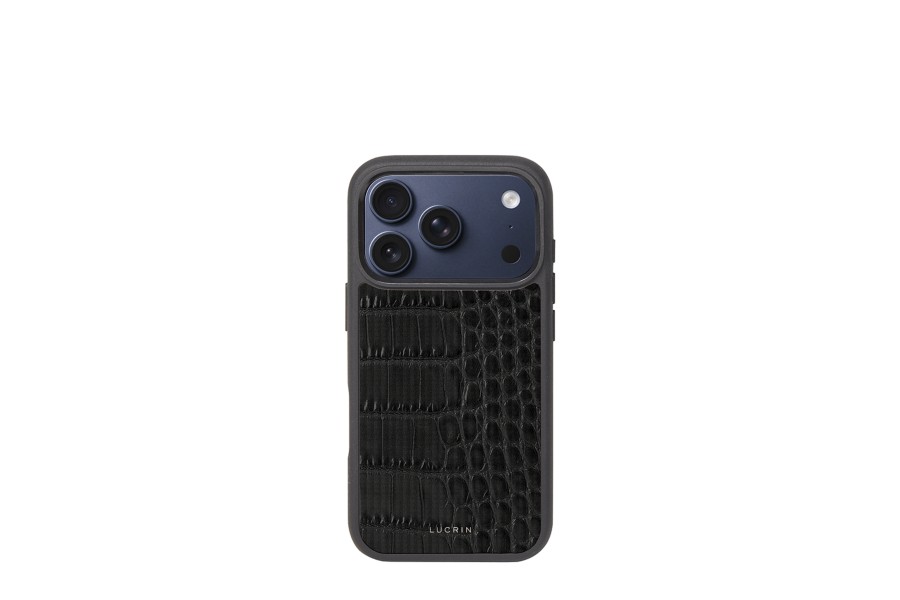 | iPhone Back Cover | Leather Back Cover for iPhone 17 Pro - Black ...