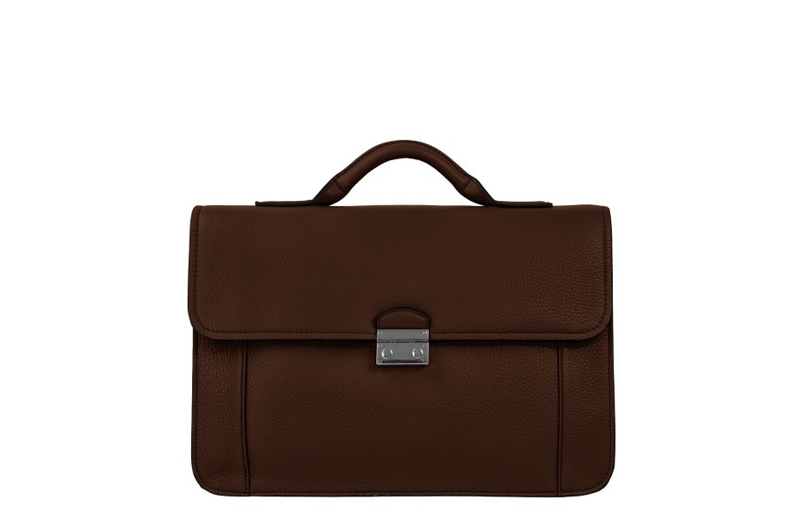 Leather lawyer briefcase