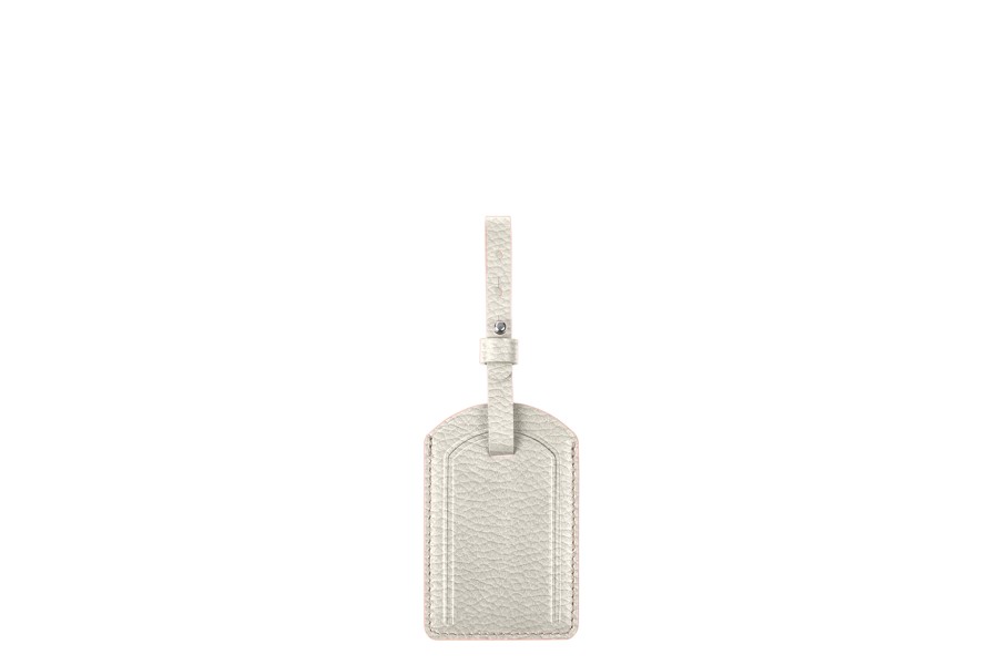 Luxury leather luggage tag OffWhite Granulated Leather