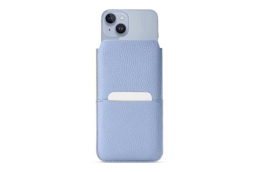 LUCRIN Geneva Minimalist Wallet - iPhone 14 Pro - Nude - Smooth Leather