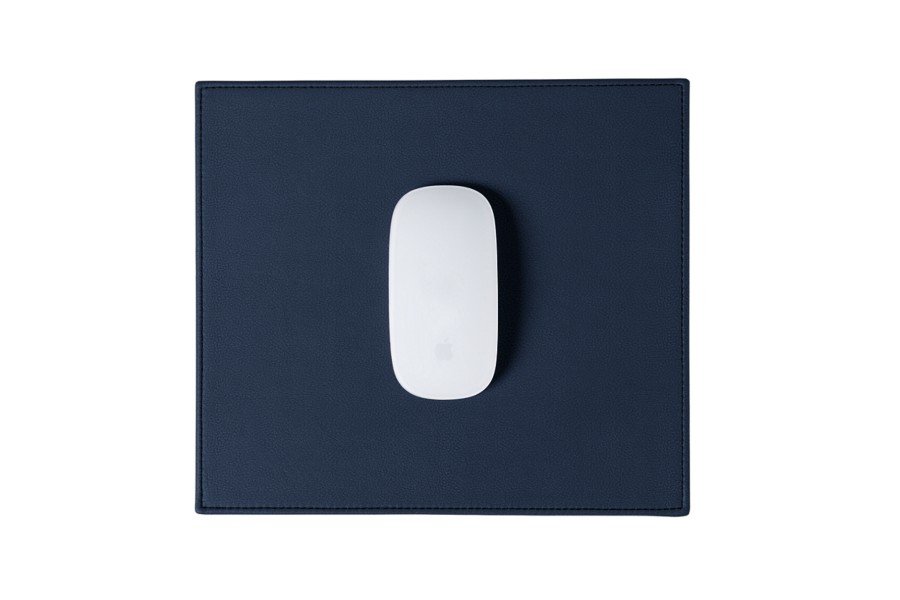 Pad Mini Rectangle | Leather Rectangular Mouse Pad - Navy Blue - Plant-Based Material