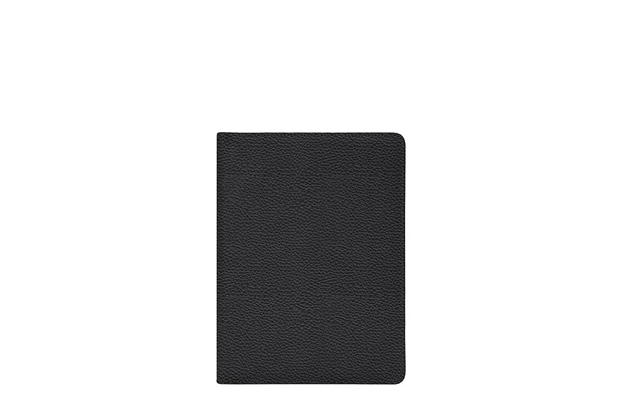 A5 document wallet - Black - Granulated Leather