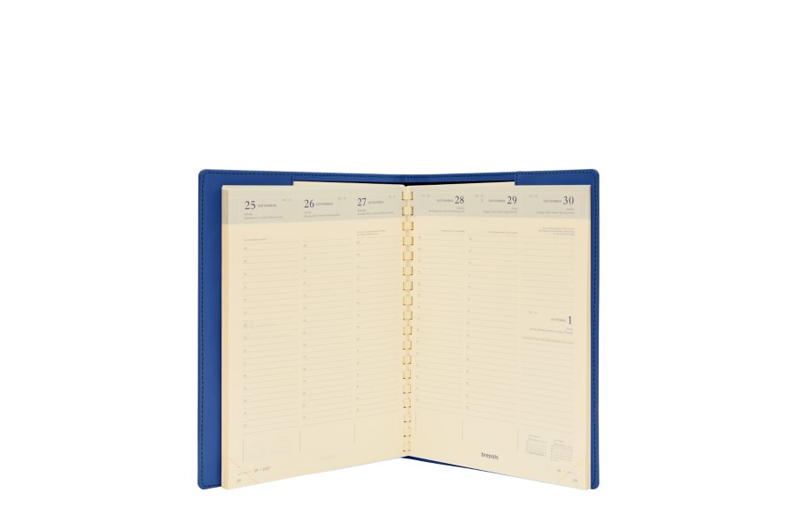 Cheque Diary Refillable Week-to-week Leather Desk Diary 2026 - Royal Blue - Smooth ...