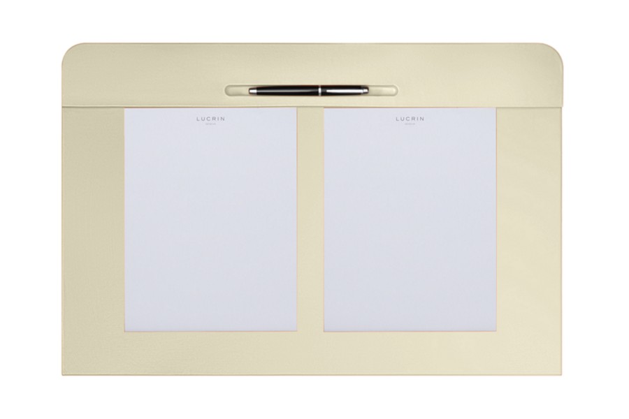 Leather desk pad (60 x 40 cm) OffWhite Smooth Leather