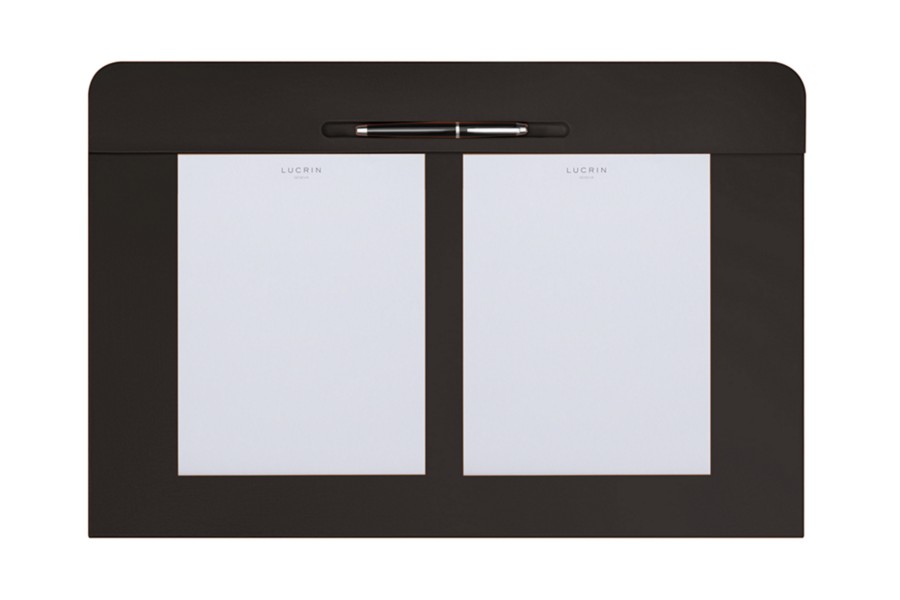 Leather desk pad (60 x 40 cm) Dark Brown Smooth Leather