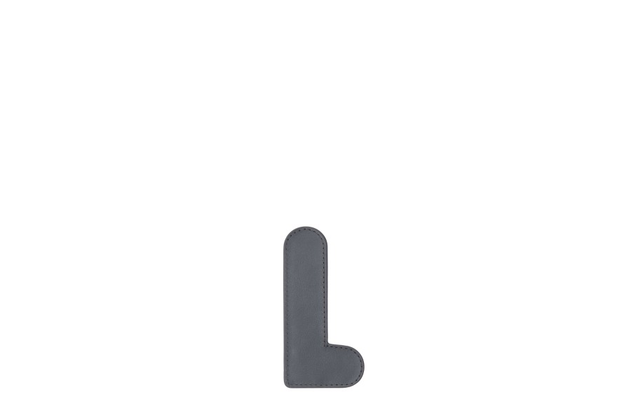 | Corner bookmark in leather - Mouse-Grey - Smooth Leather