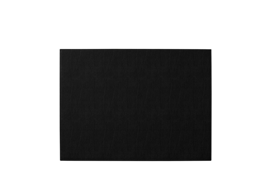 | Customizable Leather Desk Pad with Rigid Base - 17’’x10’’ - Black ...