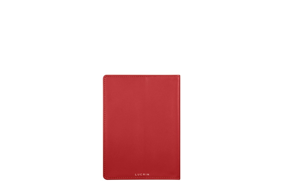 Prot?�ge-passeport en cuir de luxe - Rouge - Cuir Lisse