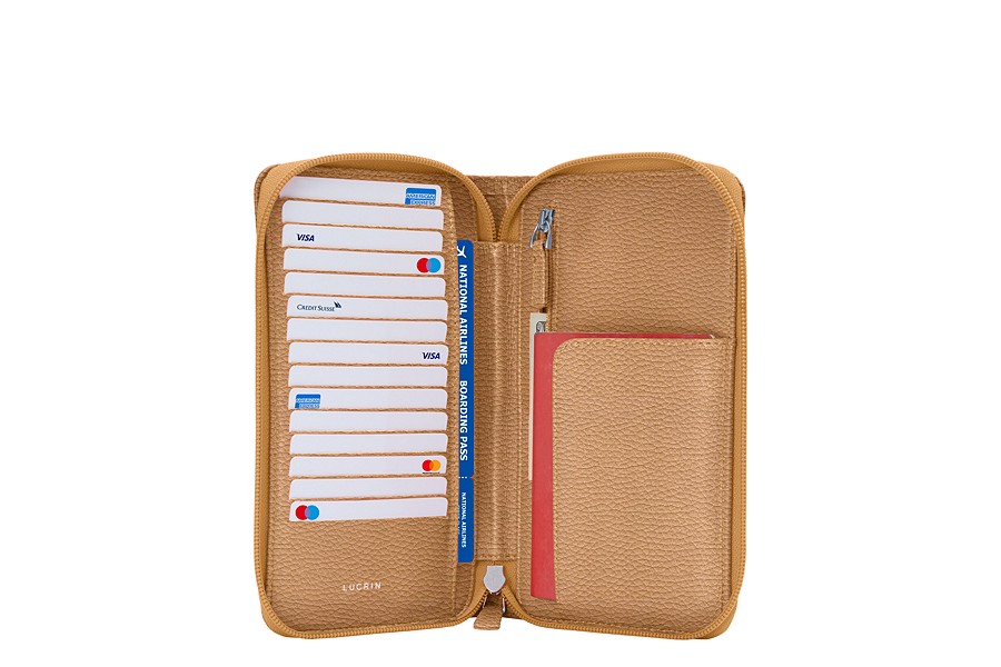 LUCRIN iPhone 11 Pro Max Wallet Case - Tan - Smooth Leather