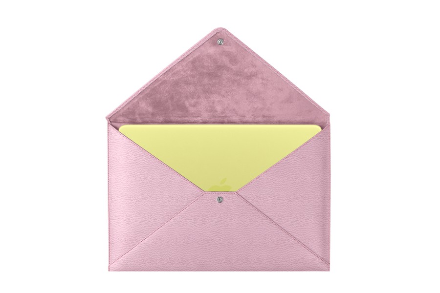 Envelope Case for MacBook Neo in leather | LUCRIN Geneva - Pink ...