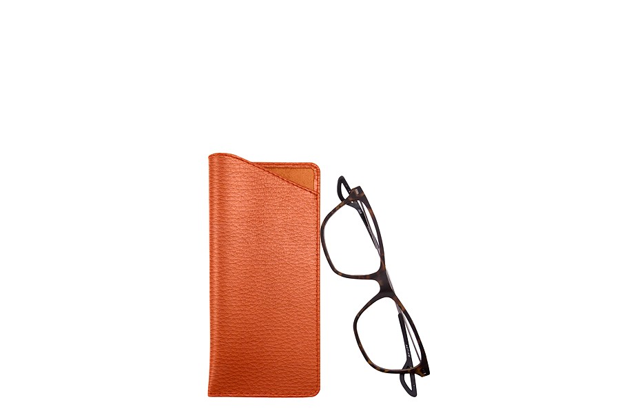 Genuine leather Double Glass Case//Leather Glasses Pouch//leather spectacle case-4