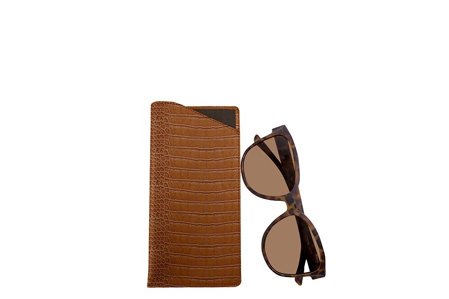 Sunglasses Case，Fashion Elegant Soft PU Leather Eyeglasses Pouch Protective Eyewear Case Bag for Women and Men 