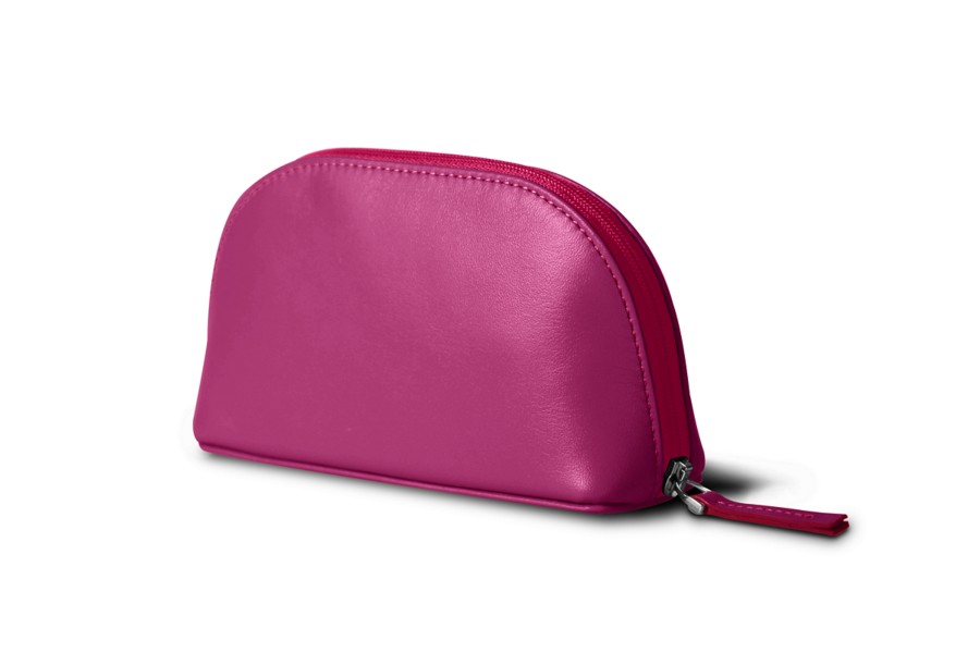 Pastel Plum linen large makeup bag with zipper – Linen Couture