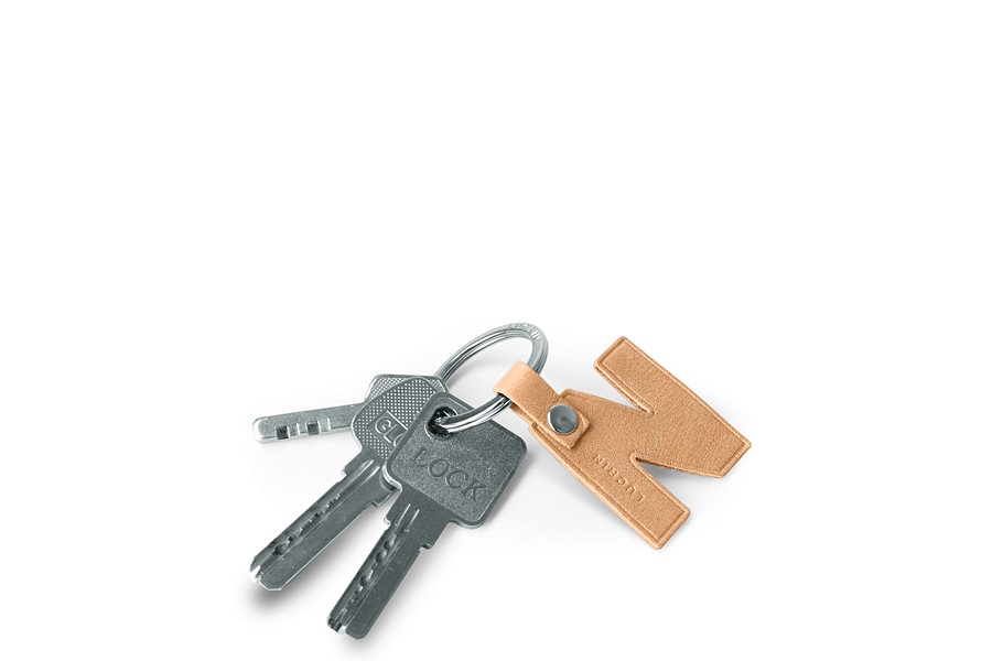 Alphabet Keychain in Leather